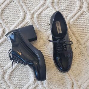 Steve Madden Sha II Patent Heeled Loafers Size 6.5